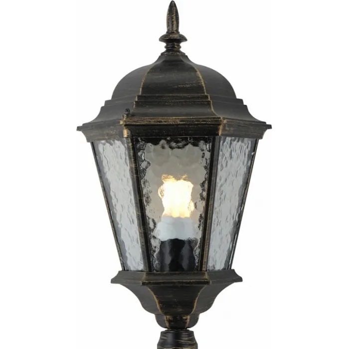 Наземный высокий светильник Arte Lamp Genova A1206PA-1BN Цвет арматуры золото Цвет плафонов прозрачный от ImperiumLoft
