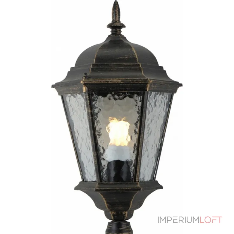 Наземный высокий светильник Arte Lamp Genova A1206PA-1BN Цвет арматуры золото Цвет плафонов прозрачный