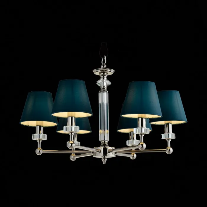 Подвесная люстра ST-Luce Viore SL1755.173.06 Цвет арматуры никель Цвет плафонов зеленый от ImperiumLoft