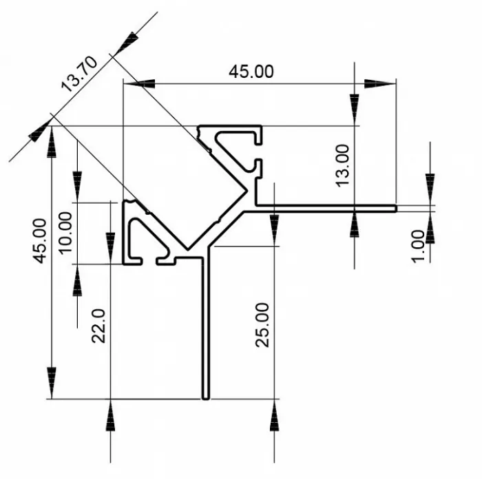 Профиль накладной  Deko-Light 975381 от ImperiumLoft