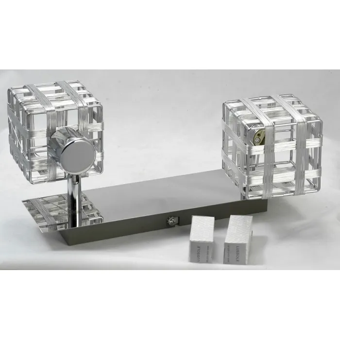 Спот Lussole Lombardia LSN-0801-02 Цвет арматуры хром Цвет плафонов серебро от ImperiumLoft