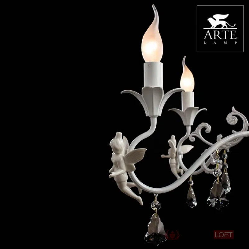 Подвесная люстра Arte Lamp Angelina A5349LM-5WH Цвет арматуры белый Цвет плафонов прозрачный от ImperiumLoft