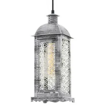 Подвесной светильник Eglo Lisburn 1 49216 Цвет арматуры серебро Цвет плафонов серебро