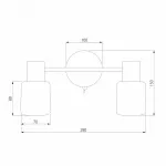Бра Eurosvet Corso 20089/2 хром Цвет арматуры хром Цвет плафонов белый от ImperiumLoft