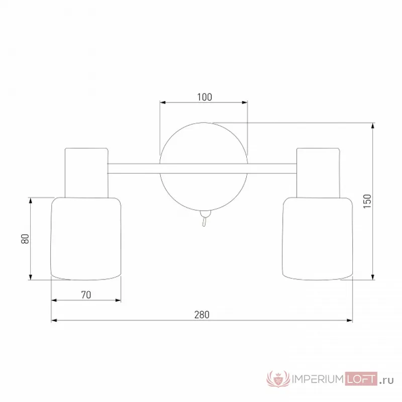 Бра Eurosvet Corso 20089/2 хром Цвет арматуры хром Цвет плафонов белый от ImperiumLoft