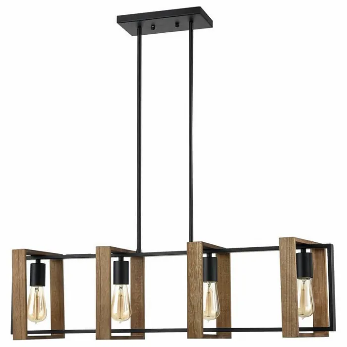 Подвесной светильник Vele Luce Bastion 742 VL6112P04 Цвет арматуры черный Цвет плафонов черный от ImperiumLoft