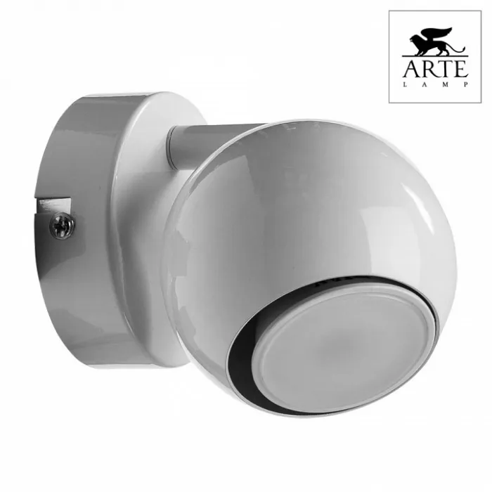 Спот Arte Lamp Piatto A6251AP-1WH Цвет арматуры белый Цвет плафонов белый от ImperiumLoft