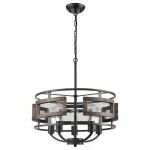 Подвесной светильник Vele Luce Legion 654 VL6272P05 Цвет арматуры черный Цвет плафонов кремовый от ImperiumLoft