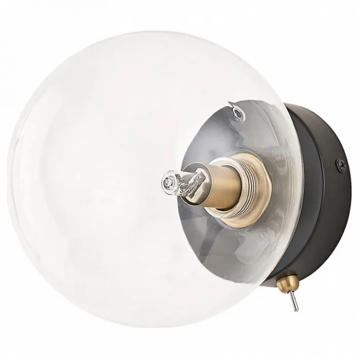 Бра Arte Lamp Vincent A7790AP-1BK Цвет плафонов прозрачный Цвет арматуры черный от ImperiumLoft