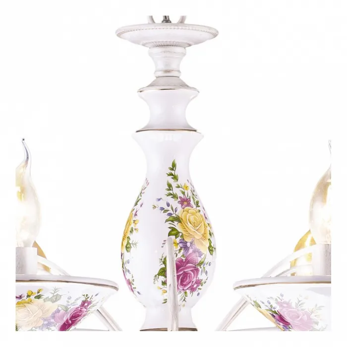 Подвесная люстра Arte Lamp Fiorato A2061LM-6WG Цвет арматуры золото Цвет плафонов белый от ImperiumLoft