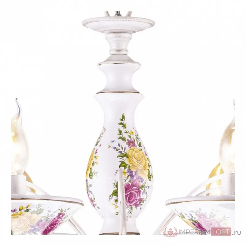 Подвесная люстра Arte Lamp Fiorato A2061LM-6WG Цвет арматуры золото Цвет плафонов белый от ImperiumLoft