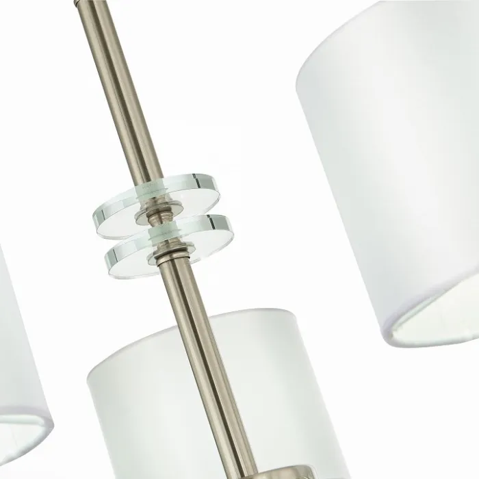 Подвесная люстра ST-Luce Katena SL1757.103.05 Цвет арматуры никель Цвет плафонов белый от ImperiumLoft