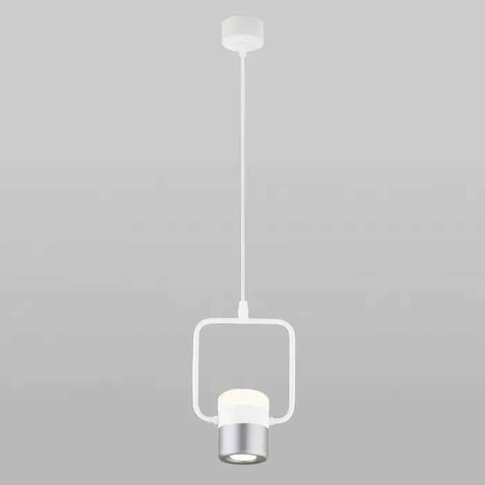 Подвесной светильник Eurosvet Oskar 50165/1 LED белый/серебро Цвет арматуры белый Цвет плафонов серебро от ImperiumLoft