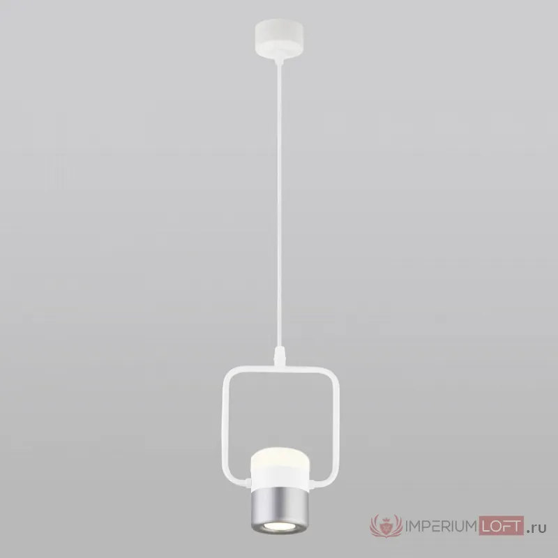 Подвесной светильник Eurosvet Oskar 50165/1 LED белый/серебро Цвет арматуры белый Цвет плафонов серебро от ImperiumLoft