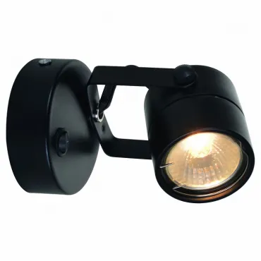 Бра Arte Lamp Lente A1310AP-1BK Цвет арматуры черный Цвет плафонов черный от ImperiumLoft