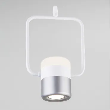 Подвесной светильник Eurosvet Oskar 50165/1 LED белый/серебро Цвет арматуры белый Цвет плафонов серебро от ImperiumLoft