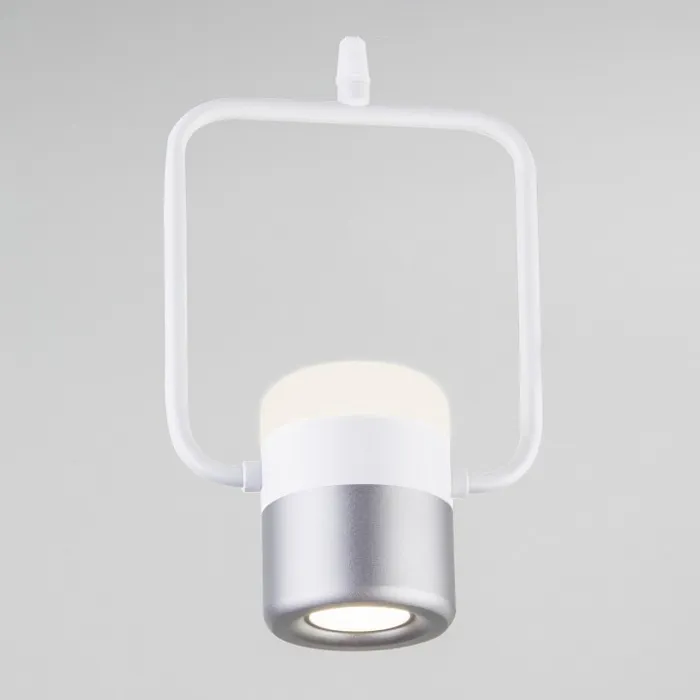Подвесной светильник Eurosvet Oskar 50165/1 LED белый/серебро Цвет арматуры белый Цвет плафонов серебро от ImperiumLoft