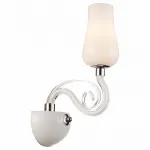 Бра Arte Lamp Biancaneve A8110AP-1WH Цвет арматуры хром Цвет плафонов белый