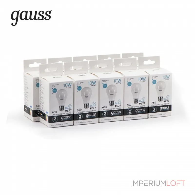 Лампа светодиодная Gauss E27 10Вт 4100K 23220