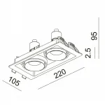 Встраиваемый светильник Donolux DL18615 DL18615/02WW-SQ White/Black от ImperiumLoft