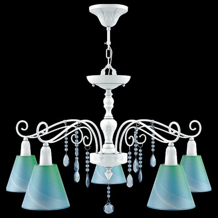 Подвесная люстра Lamp4You Provence 20 E4-05-WM-LMP-O-18-CRL-E4-05-GB-DN Цвет плафонов голубой от ImperiumLoft