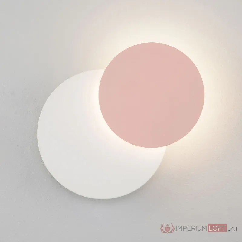 Накладной светильник Eurosvet Figure 40135/1 белый/розовый 6W Цвет плафонов розовый Цвет арматуры белый от ImperiumLoft