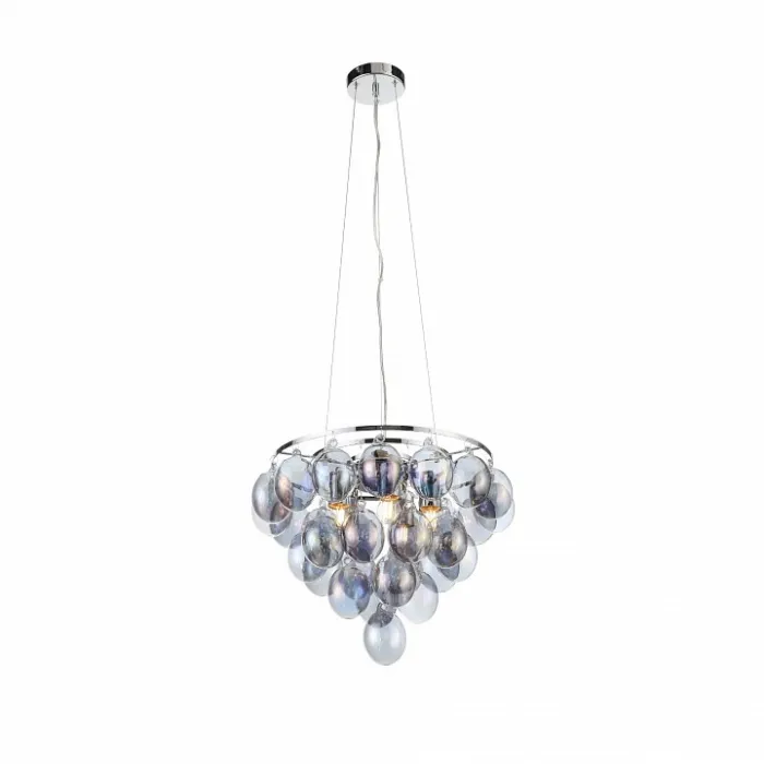 Подвесная люстра ST-Luce Sospiro SL432.703.05 Цвет плафонов серый Цвет арматуры хром от ImperiumLoft