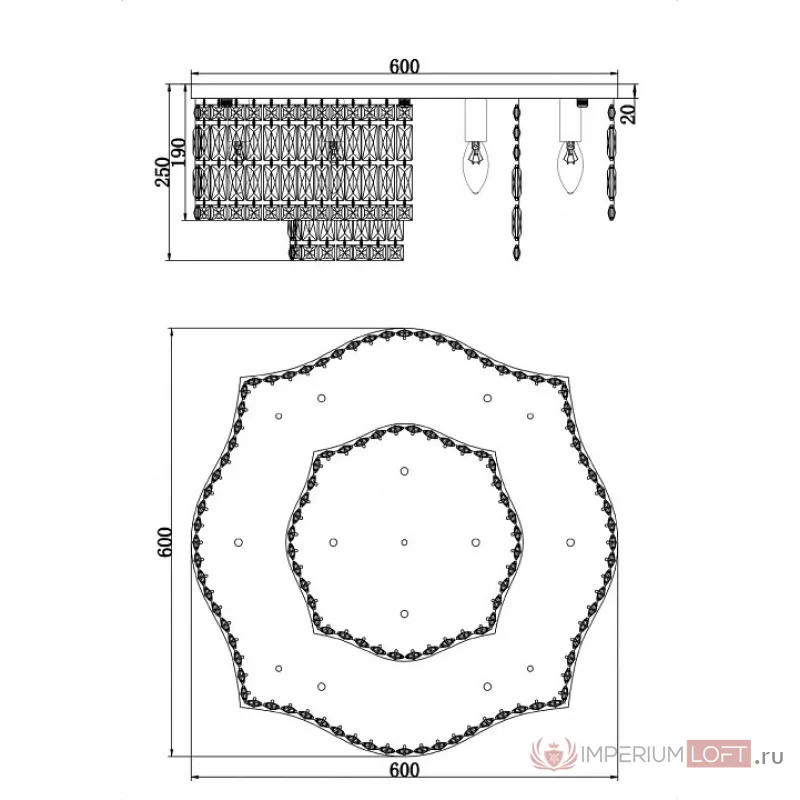 Потолочная люстра Maytoni Dune DIA005CL-10G от ImperiumLoft
