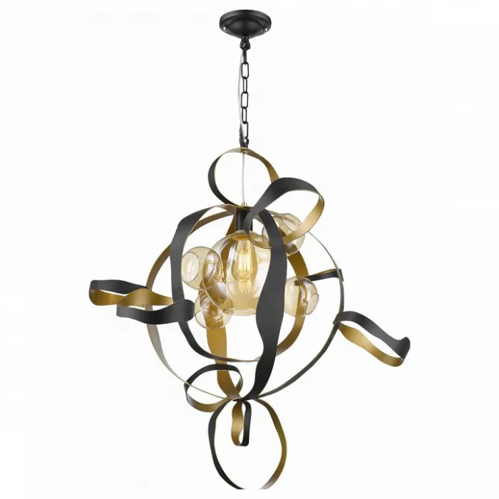 Светильник на штанге DeLight Collection 68057 P68057L black/gold Цвет арматуры желтый Цвет плафонов прозрачный от ImperiumLoft