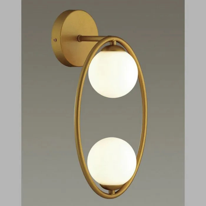 Бра Odeon Light Slota 4808/2W Цвет плафонов белый Цвет арматуры золото от ImperiumLoft