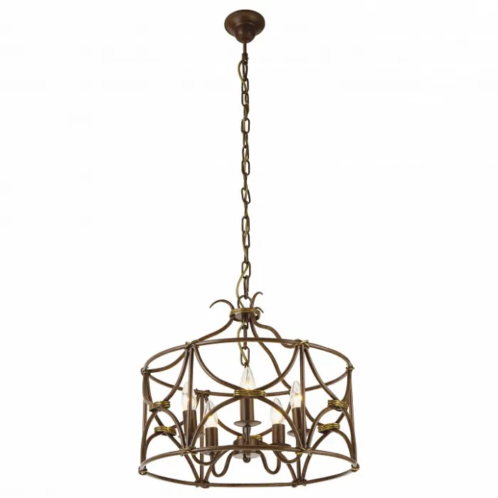 Подвесная люстра Arte Lamp Bellator A8959SP-5BR Цвет арматуры коричневый Цвет плафонов белый от ImperiumLoft