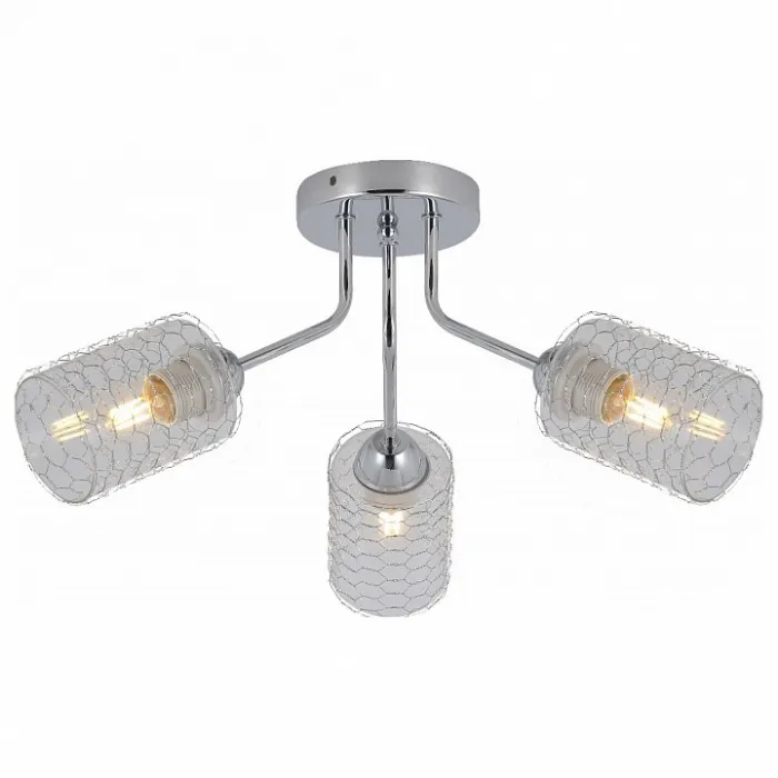 Потолочная люстра Hiper Bacco H180-3 Цвет арматуры хром Цвет плафонов прозрачный от ImperiumLoft