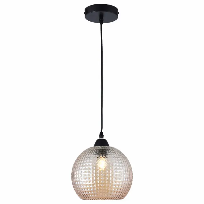 Подвесной светильник TopLight Verity TL1212H-01TR Цвет арматуры черный Цвет плафонов прозрачный от ImperiumLoft