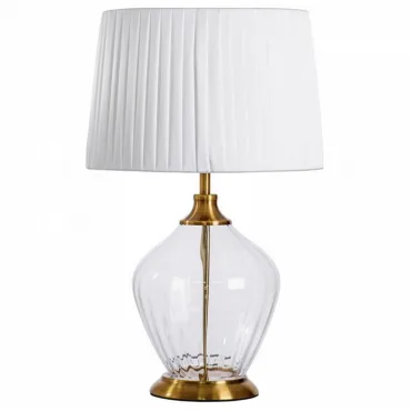 Настольная лампа декоративная Arte Lamp Baymont A5059LT-1PB Цвет плафонов белый Цвет арматуры медь
