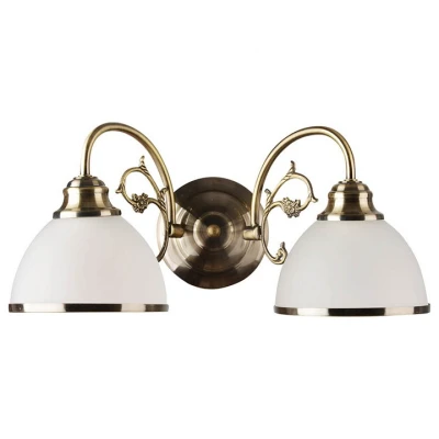 Бра Hiper Bronze H158-3 Цвет арматуры бронза Цвет плафонов белый