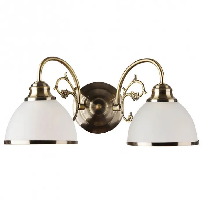 Бра Hiper Bronze H158-3 Цвет арматуры бронза Цвет плафонов белый от ImperiumLoft