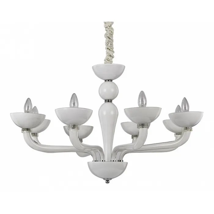 Подвесная люстра Ideal Lux Casanova CASANOVA SP8 BIANCO Цвет арматуры хром от ImperiumLoft