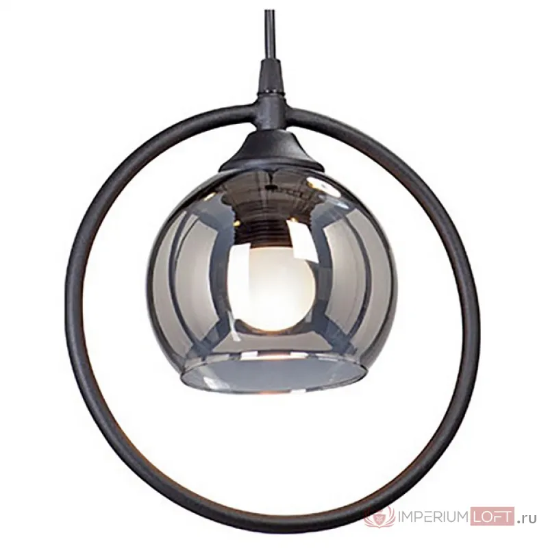 Подвесной светильник Vitaluce V4814 V4814-1/1S Цвет арматуры черный Цвет плафонов серый от ImperiumLoft