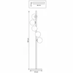 Торшер Lightstar Croco 815753 Цвет арматуры желтый Цвет плафонов белый от ImperiumLoft