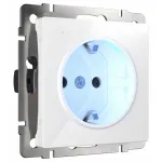 Розетка с заземлением без рамки Werkel W117 1 W1171401