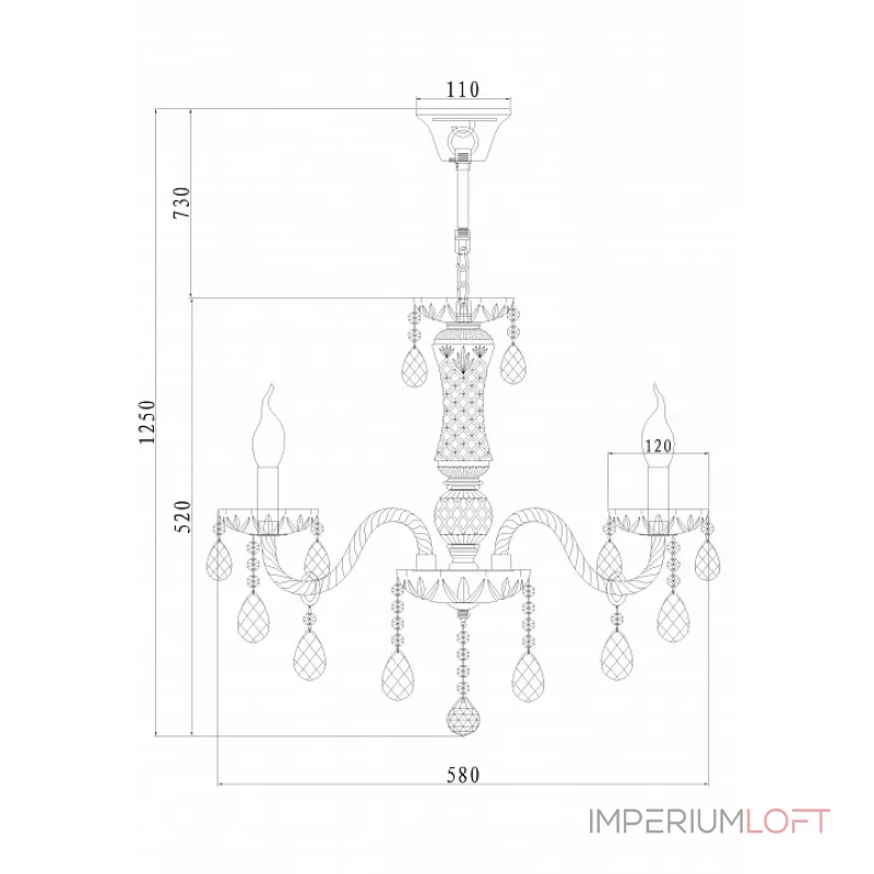 Подвесная люстра Rivoli Gala P6 CR Б0037773 Подвесная люстра Rivoli Gala P6 CR Б0037773