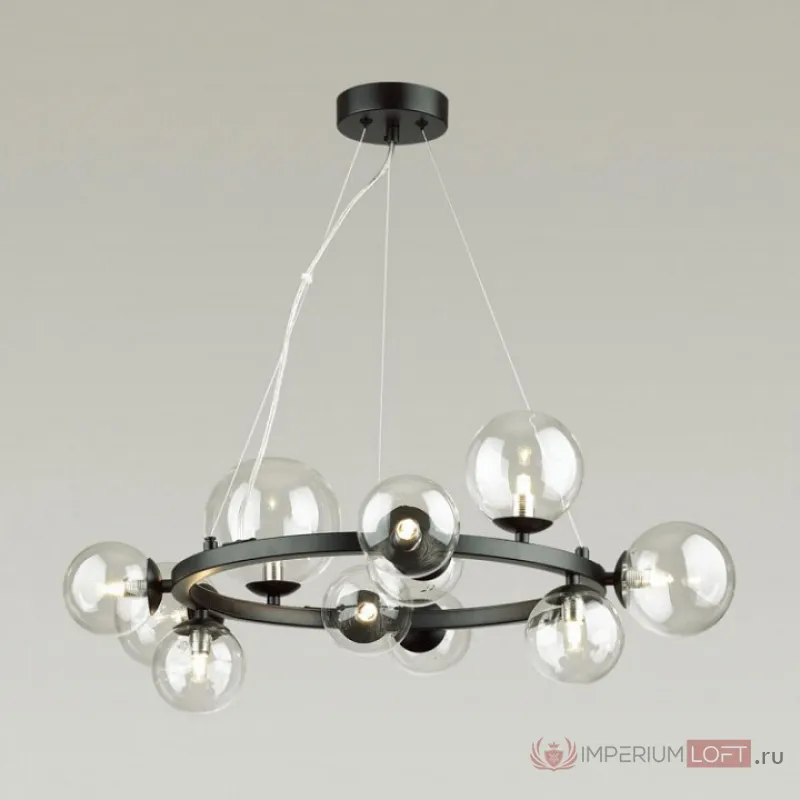 Подвесная люстра Odeon Light Tovi 4818/11 Цвет плафонов прозрачный Цвет арматуры черный от ImperiumLoft