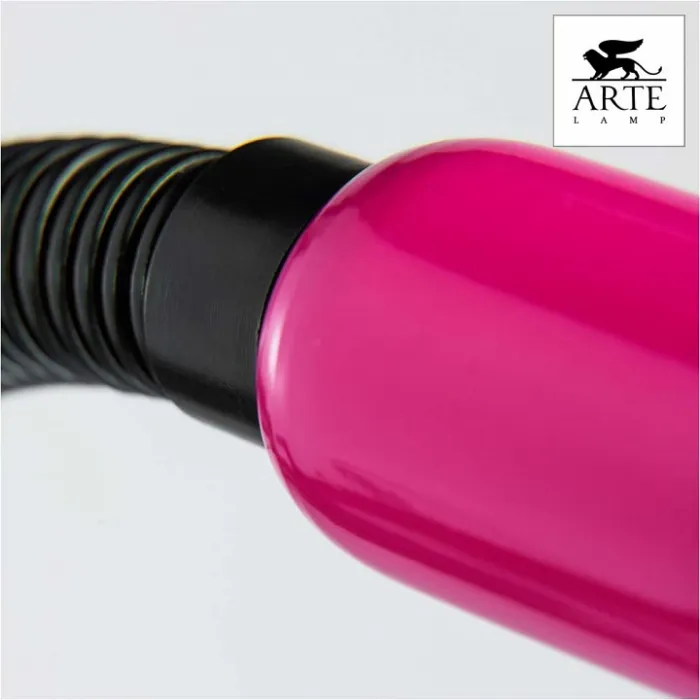 Настольная лампа офисная Arte Lamp Cord A1210LT-1MG Цвет арматуры черный Цвет плафонов фиолетовый от ImperiumLoft