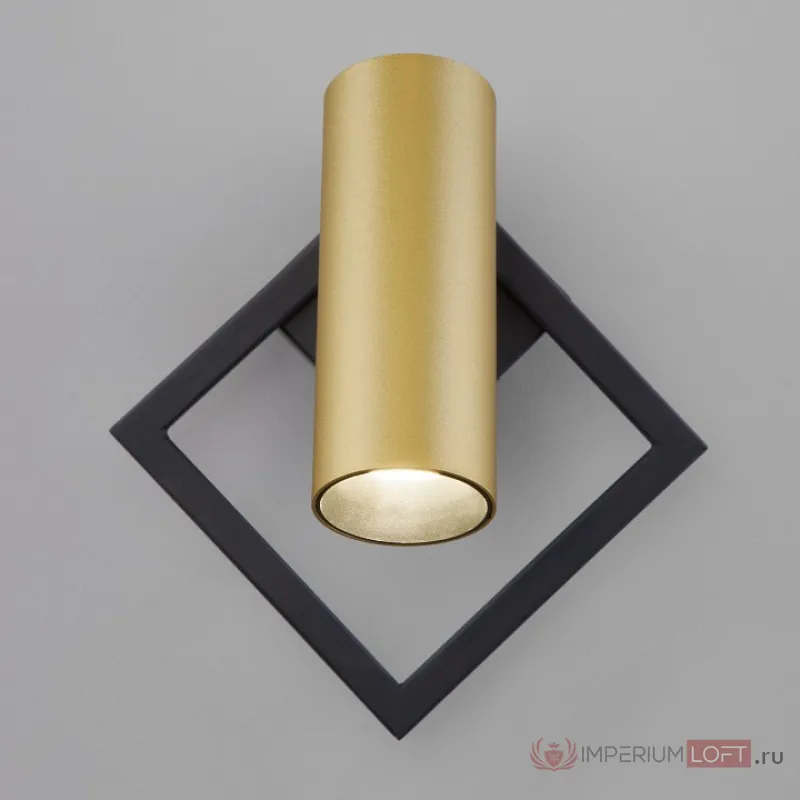 Бра Eurosvet Turro 20091/1 LED черный/ золото Цвет плафонов золото Цвет арматуры черный от ImperiumLoft