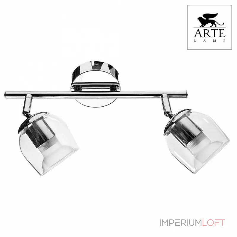 Спот Arte Lamp Echeggio A1558AP-2CC Цвет арматуры хром Цвет плафонов прозрачный Спот Arte Lamp Echeggio A1558AP-2CC Цвет арматуры хром Цвет плафонов прозрачный
