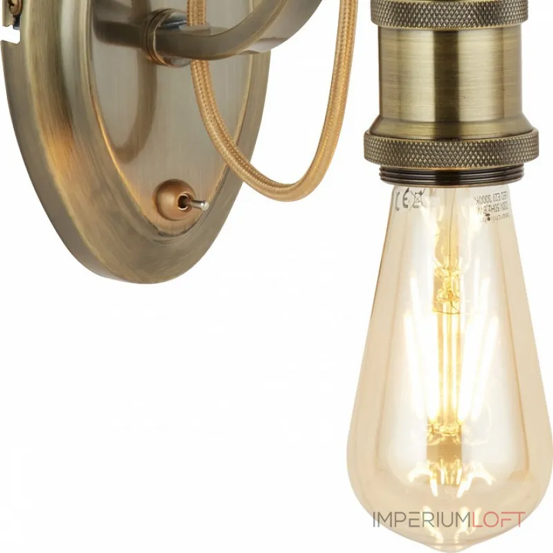 Бра Arte Lamp A2985AP-1AB Цвет арматуры бронза Цвет плафонов белый