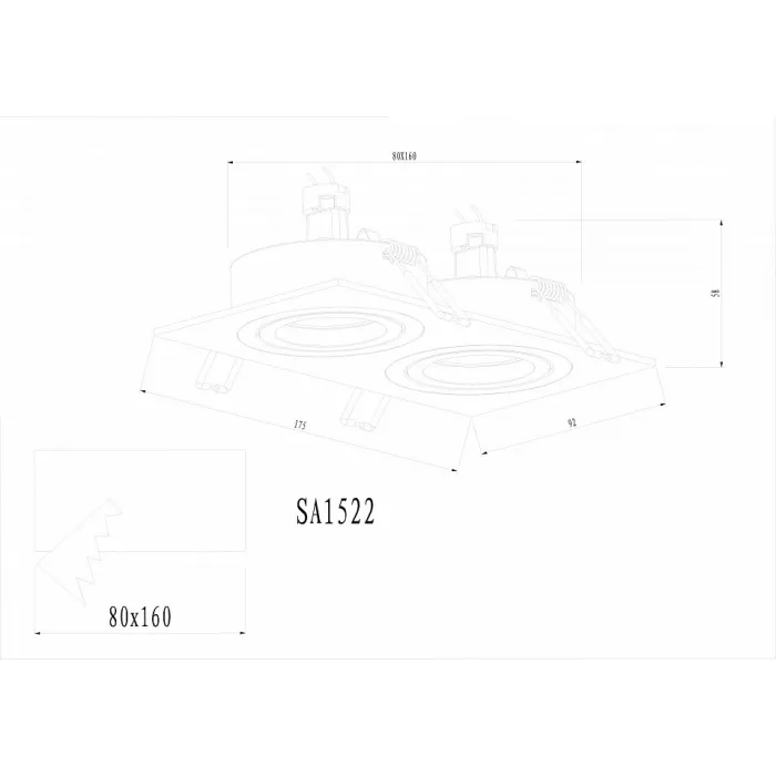 Встраиваемый светильник Donolux SA152 SA1522-Alu/Black от ImperiumLoft
