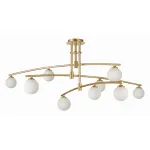 Люстра на штанге ST-Luce Sembrare SL1208.302.09 Цвет плафонов белый Цвет арматуры золото от ImperiumLoft