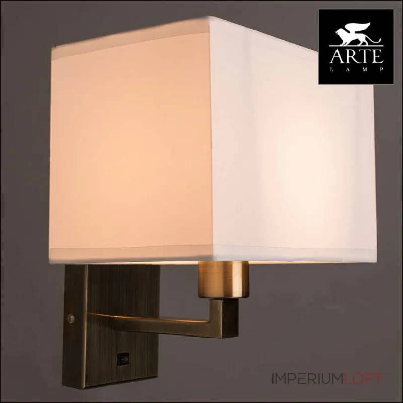 Бра Arte Lamp Hall A9248AP-1AB Цвет арматуры бронза Цвет плафонов белый