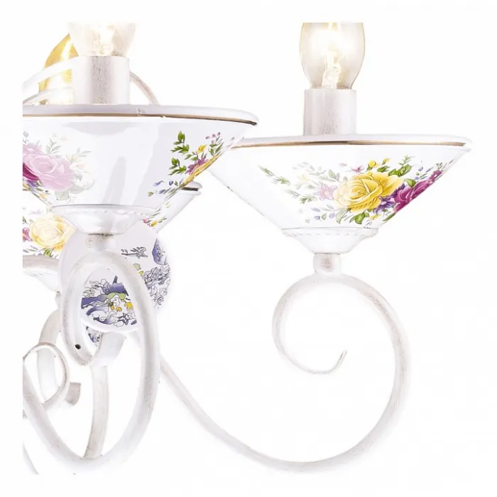 Подвесная люстра Arte Lamp Fiorato A2061LM-6WG Цвет арматуры золото Цвет плафонов белый от ImperiumLoft